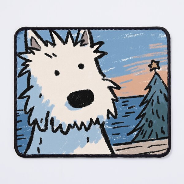 Item preview, Fluffy Puppy Under A Calm Night Sky designed and sold by PopsiclesArtStudio.