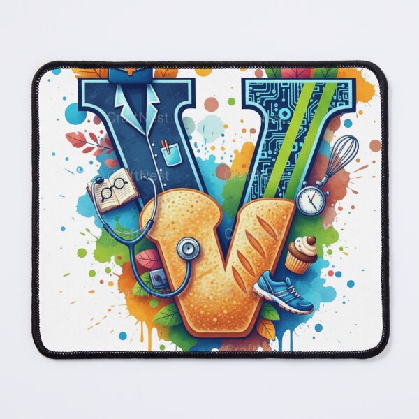Item preview, Alphabet Fusion Art – Letter V (A–Z Collection) designed and sold by buycostarica.