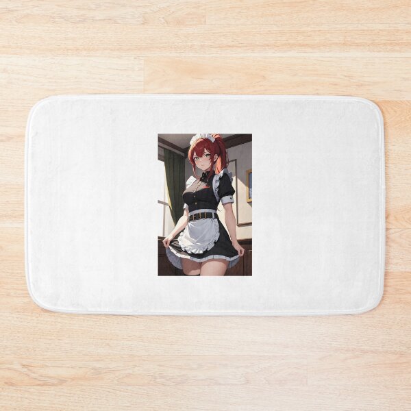 Item preview, Red Hair Anime Maid – Aesthetic Scarlet Waitress in Gothic Lolita Uniform designed and sold by iloveanimechibi.