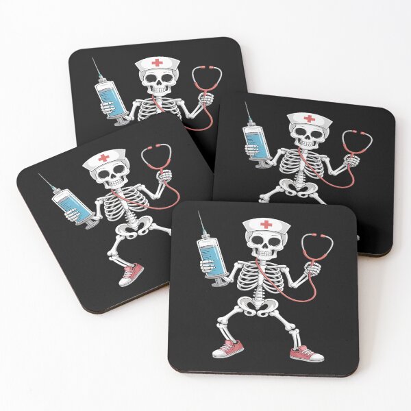Artikelvorschau, Krankenschwester, Pflegekraft, Gesundheitshelfer, Skelett, Halloween entworfen und verkauft von ProudForFunny.