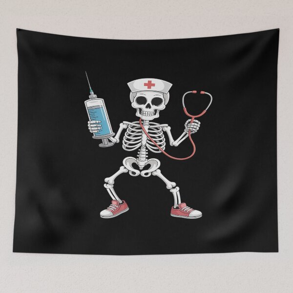 Item preview, Nurse Nursing Health Worker Skeleton Halloween designed and sold by ProudForFunny.