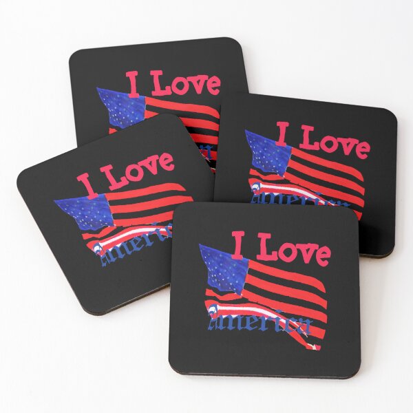 Item preview, I-Love-America-USA-Patriotic-American-Flag-Tshirt designed and sold by LucasGimenez1.