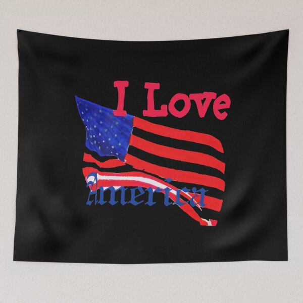 Item preview, I-Love-America-USA-Patriotic-American-Flag-Tshirt designed and sold by LucasGimenez1.