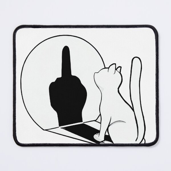 Item preview, Funny Cat Shadow Illusion Sketch designed and sold by lvlupthreads.