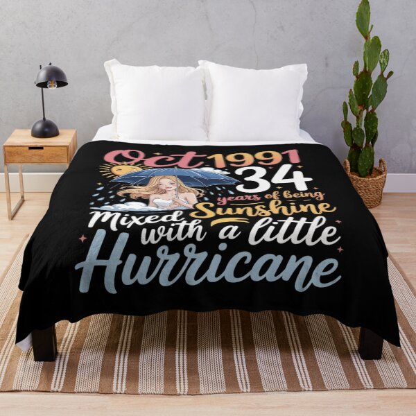 Item preview, Oct 1991 Happy 34 Years of Being Sunshine Mixed A Hurricane designed and sold by ProudForFunny.
