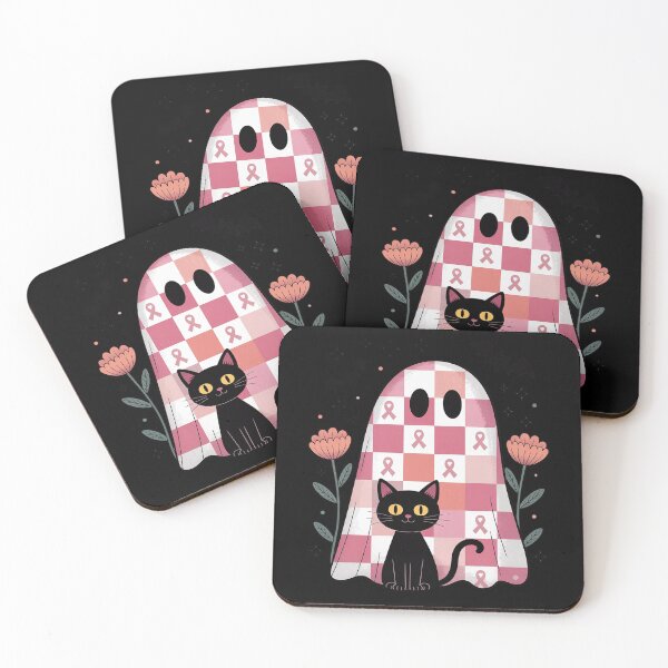 Item preview, October We Wear Pink Breast Cancer Awareness Black Cat designed and sold by ProudForFunny.