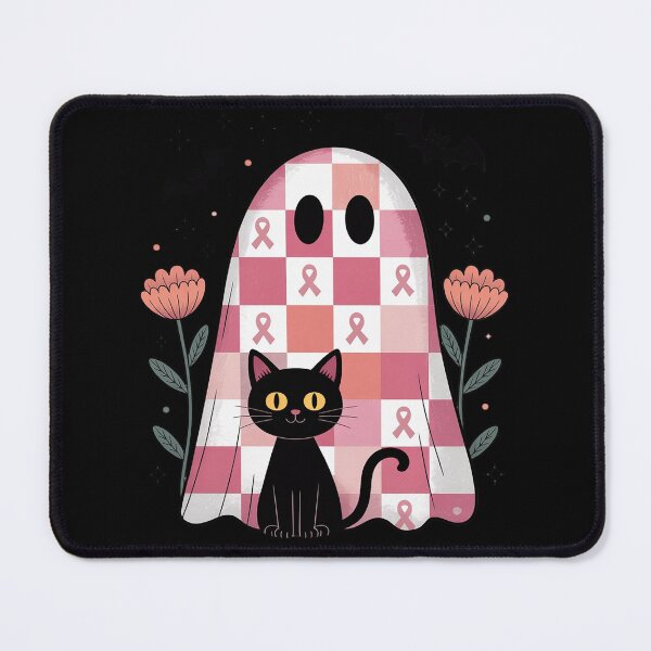 Item preview, October We Wear Pink Breast Cancer Awareness Black Cat designed and sold by ProudForFunny.