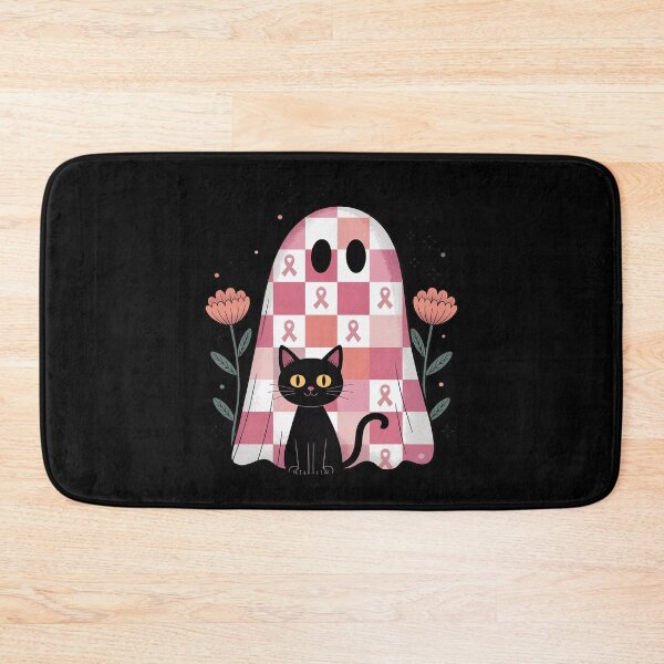 Item preview, October We Wear Pink Breast Cancer Awareness Black Cat designed and sold by ProudForFunny.
