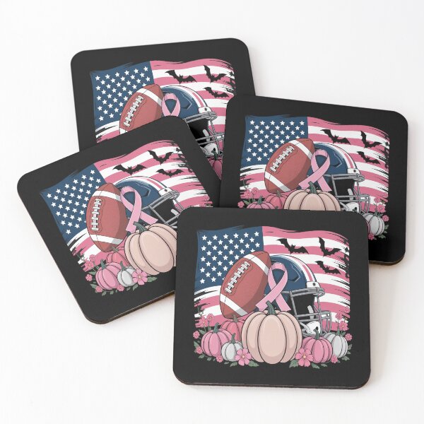 Item preview, October We Wear Pink Football Breast Cancer Awareness Month designed and sold by ProudForFunny.