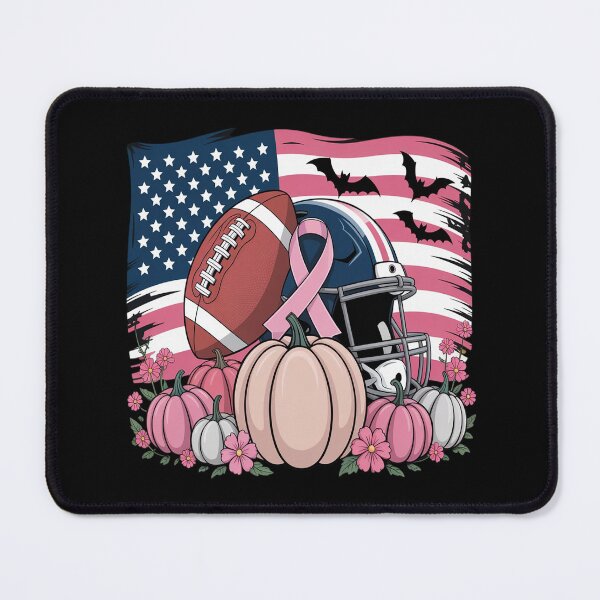 Item preview, October We Wear Pink Football Breast Cancer Awareness Month designed and sold by ProudForFunny.