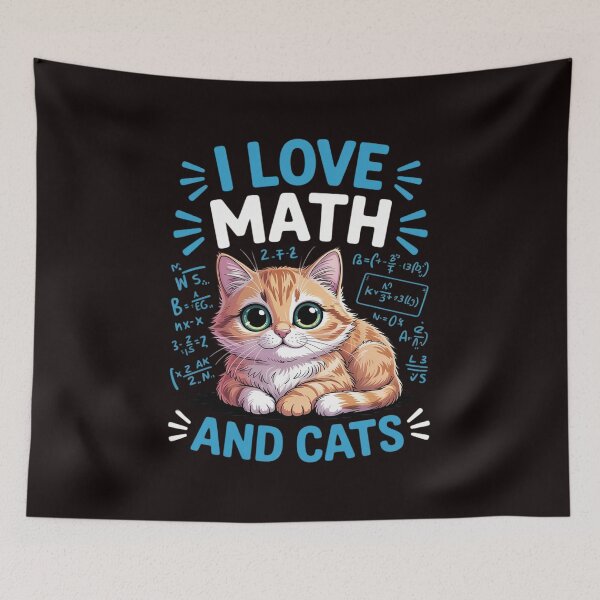 Item preview, Mathematics Math Lover Geek I love math and cats designed and sold by lavethediso.