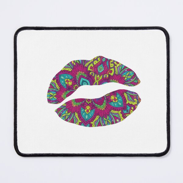 Item preview, Boho Floral Lips: Henna Pattern Pout: designed and sold by ZyVoAli.