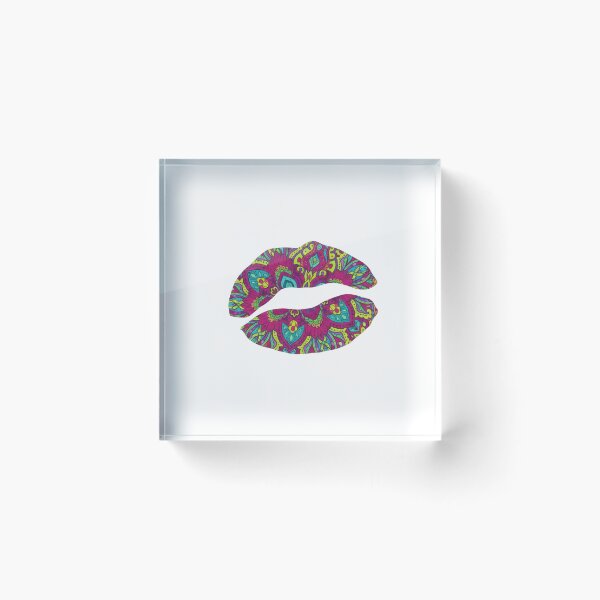 Item preview, Boho Floral Lips: Henna Pattern Pout: designed and sold by ZyVoAli.