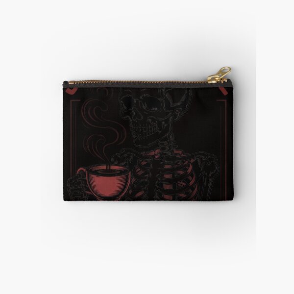Item preview, Skull Staying Alive Skeleton Drinking Coffee designed and sold by czechascheledu.