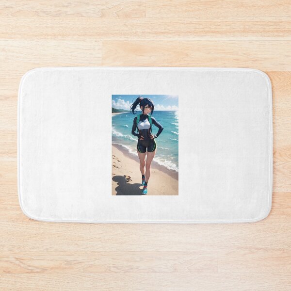 Item preview, Mio Fujimori - Athletic Beach Anime Girl Scuba Wetsuit Illustration designed and sold by iloveanimechibi.