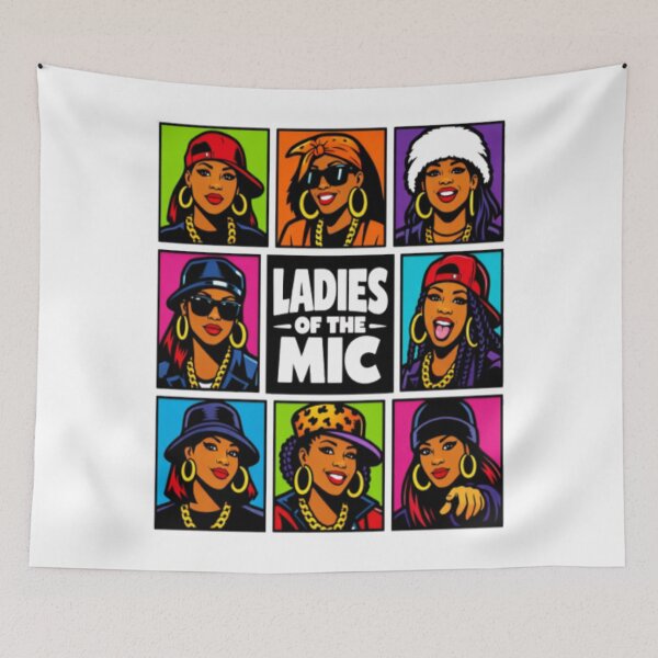 Item preview, Ladies Of The Mic 90s Hip Hop Legends Pop Art T-Shirt designed and sold by LeighlaF45.