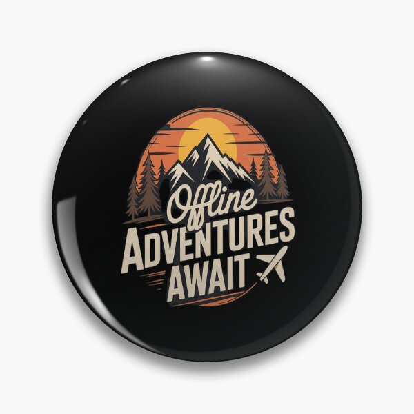 Aperçu de l'œuvre Des aventures hors ligne vous attendent – Retro Mountain Adventure créée et vendue par Libbysharts.