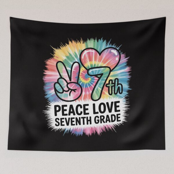 Item preview, Peace Love 7th Seventh Grade Squad Back To School Teacher Men Women Kids designed and sold by czechascheledu.