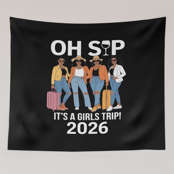 Item preview, Oh Sip It's A Girls Trip 2026 Black Queen designed and sold by Libbysharts.