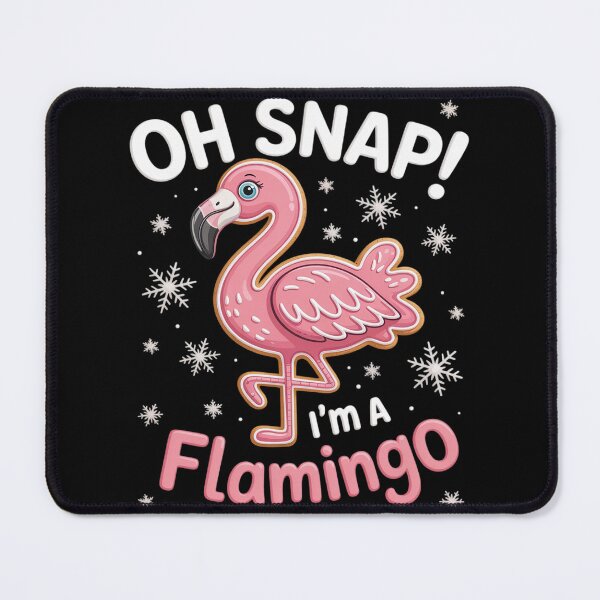 Item preview, Oh Snap I'm a Flamingo Christmas Gingerbread designed and sold by Libbysharts.
