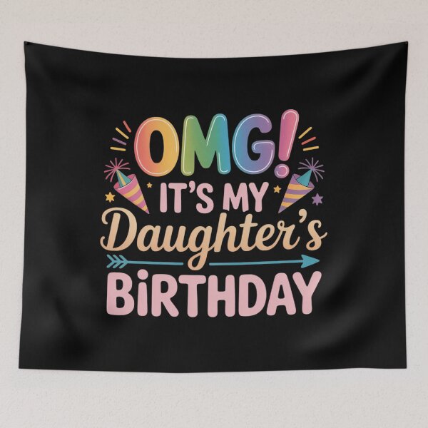 Item preview, OMG It's My Daughter's Birthday Happy BDay Tie Dye Mom Dad  designed and sold by EllenJast.