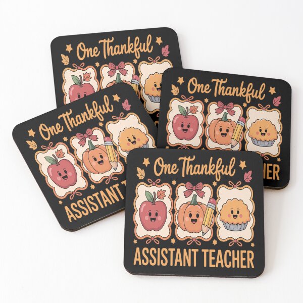 Item preview, One Thankful Assistant Teacher Thanksgiving Fall Pumpkin Pie designed and sold by Libbysharts.