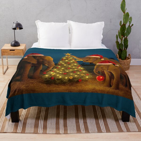 Item preview, Elephants Decorating for Christmas designed and sold by CarolM.