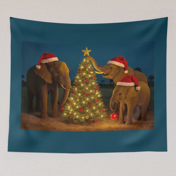 Item preview, Elephants Decorating for Christmas  designed and sold by CarolM.