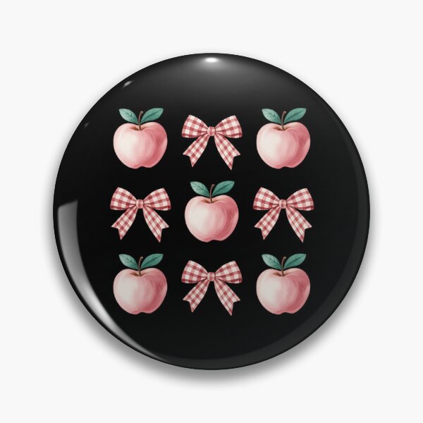 Item preview, Apples and Checkered Bows Clean Girl Cute designed and sold by EllenJast.