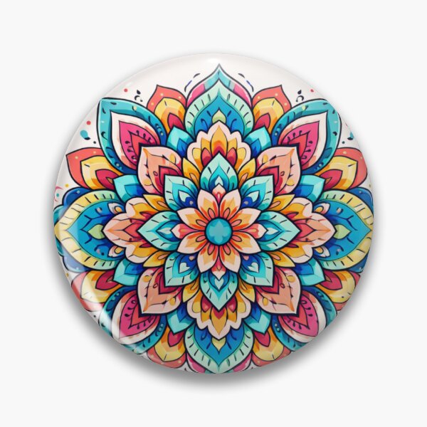 Item preview, Colorful Floral Mandala Art designed and sold by NomadUSArt.