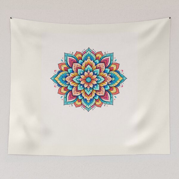 Item preview, Colorful Floral Mandala Art designed and sold by NomadUSArt.