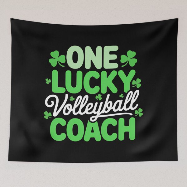 Item preview, One Lucky Volleyball Coach St Patricks Day Shamrock designed and sold by EllenJast.