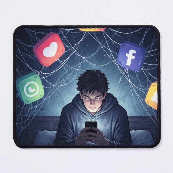 Item preview, Social Media Trap – Digital Illustration designed and sold by NomadUSArt.
