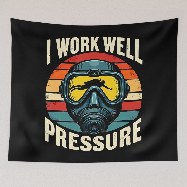 Item preview, Retro Scuba Diver I Work Well Under Pressure designed and sold by cordfried3h.
