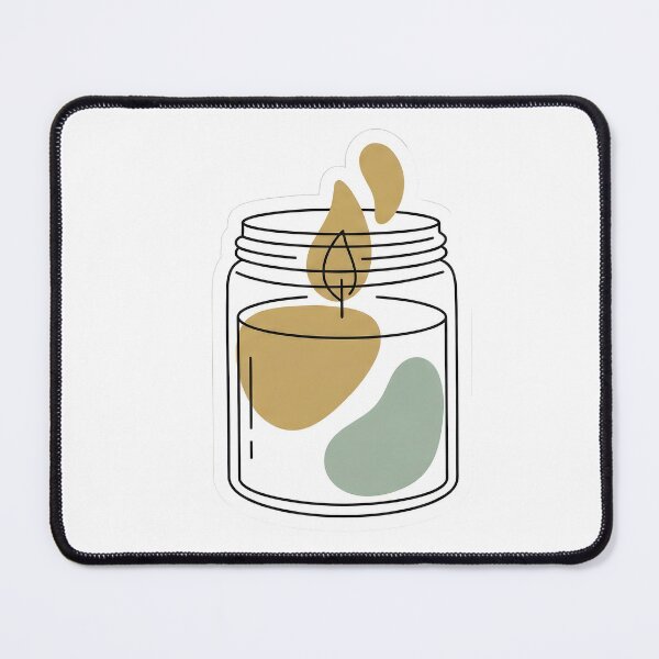 Item preview, Cozy Scented Candle Line Art & Abstract Colors designed and sold by Strip to Stick.