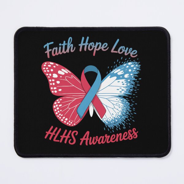 Item preview, Blue Red Ribbon Butterfly Faith Hope Love HLHS Awareness designed and sold by RonnasJackson.