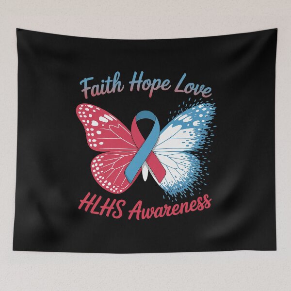 Item preview, Blue Red Ribbon Butterfly Faith Hope Love HLHS Awareness designed and sold by RonnasJackson.