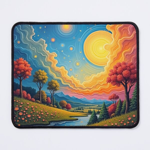 Item preview, Surrealistic sunset in the mountains. Surrealistic Landscape. Outdoor scenic view.  designed and sold by SofikoDesigns.
