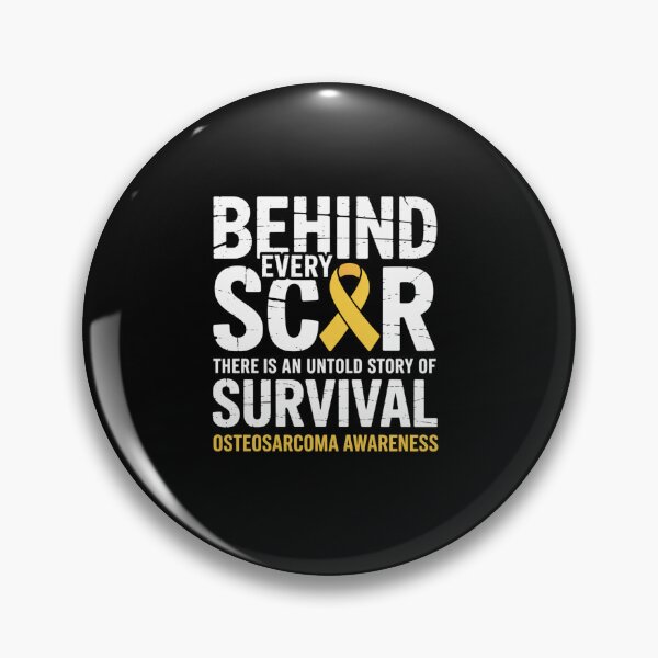 Item preview, Bone Cancer Yellow Ribbon Behind Scar Osteosarcoma Awareness designed and sold by RonnasJackson.