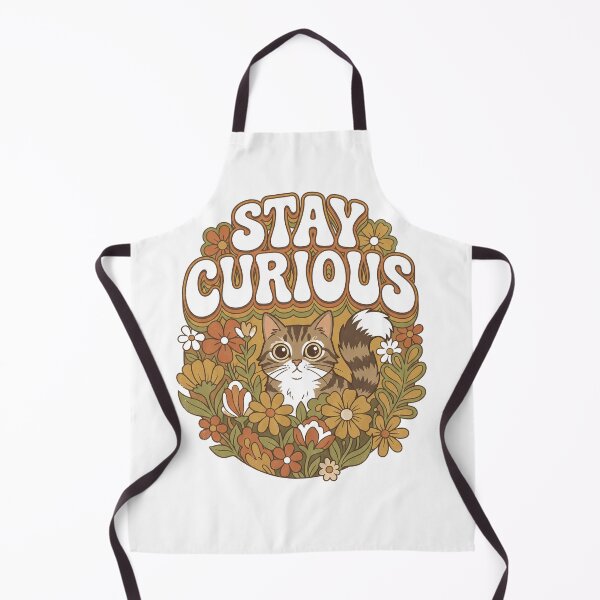 Item preview, Stay Curious Retro Cat Vintage Floral 70s Quote designed and sold by Quillway.