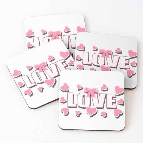 Item preview, Sweet Pink LOVE with Hearts and Pearl Bow designed and sold by SulariTDsign.