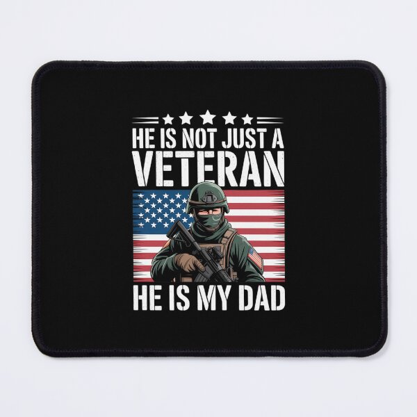 Item preview, Not Just A Veteran He Is My Dad Patriotic USA American Flag designed and sold by EllenJast.