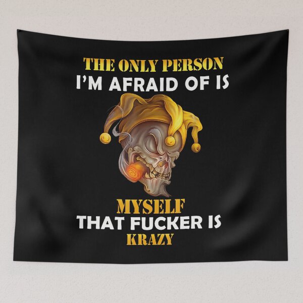Item preview, The Only Person I'M Afraid Of Is Myself Funny Skull Saying designed and sold by kallerqptart.