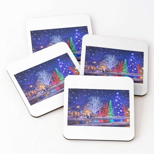 Item preview, Midnight Glow: Winter Lights Reflected in Snow designed and sold by GentleWildStudio.