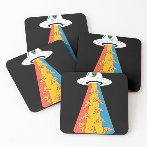 Item preview, Pizza UFO Alien Eating Pizza a UFO Extraterrestrial designed and sold by LindseyKris.