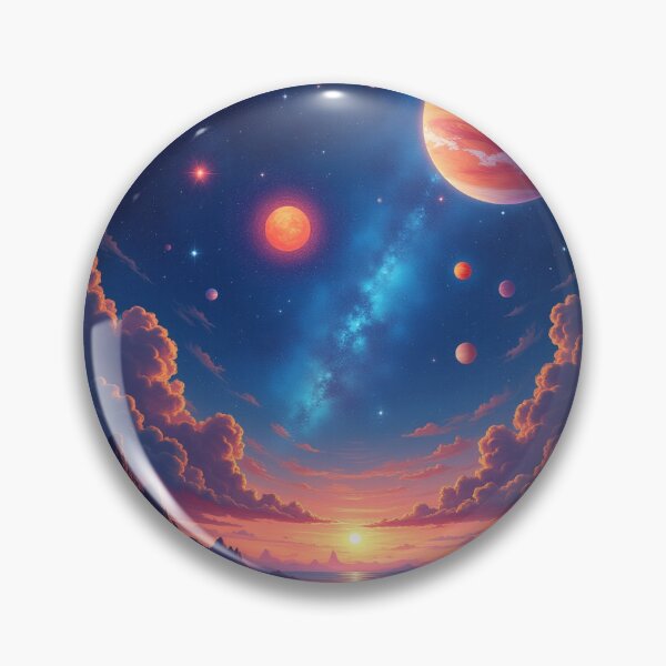 Artikelvorschau, Surrealistischer Sonnenuntergang. Kosmos, Planeten, Universum, Milchstraße. entworfen und verkauft von SofikoDesigns.