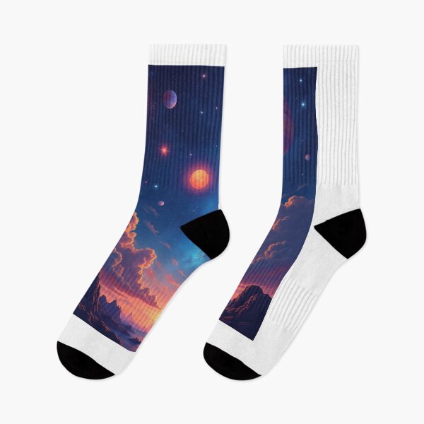 Item preview, Surrealistic sunset. Cosmos, Planets, Universe, Milky Way. designed and sold by SofikoDesigns.