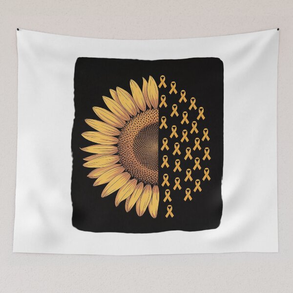 Item preview, Sunflower Bladder Sarcoma Bone Cancer Ribbon Awareness Gifts designed and sold by catsdothingz.