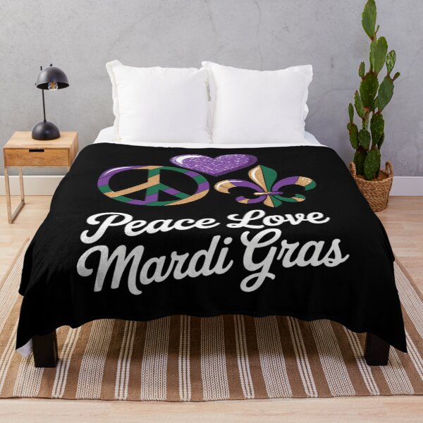 Item preview, Peace Love Mardi Gras Beads for Women designed and sold by catsdothingz.