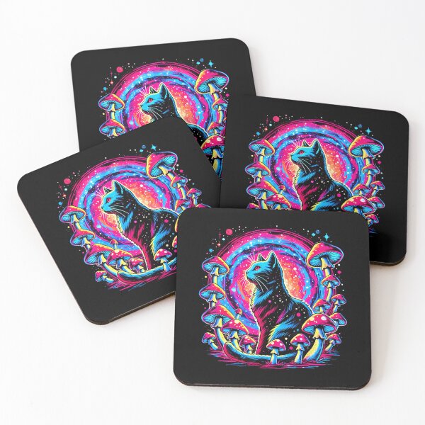 Item preview, Colorful Galaxy Cat Space Mushroom designed and sold by cordfried3h.